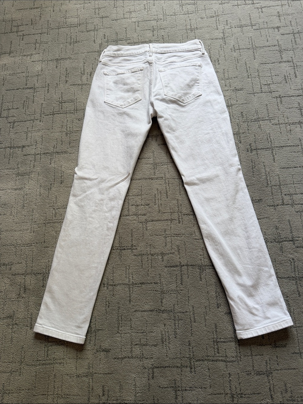 Frame Le Garcon White Mid-Rise Straight Jeans, size 24 - Picture 3 of 9
